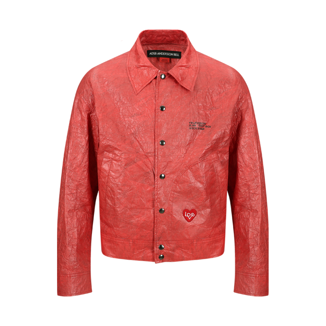 awa688u(RED) ADSB Andersson Bell Unisex Guitarist Printed Tyvek Jacket Red