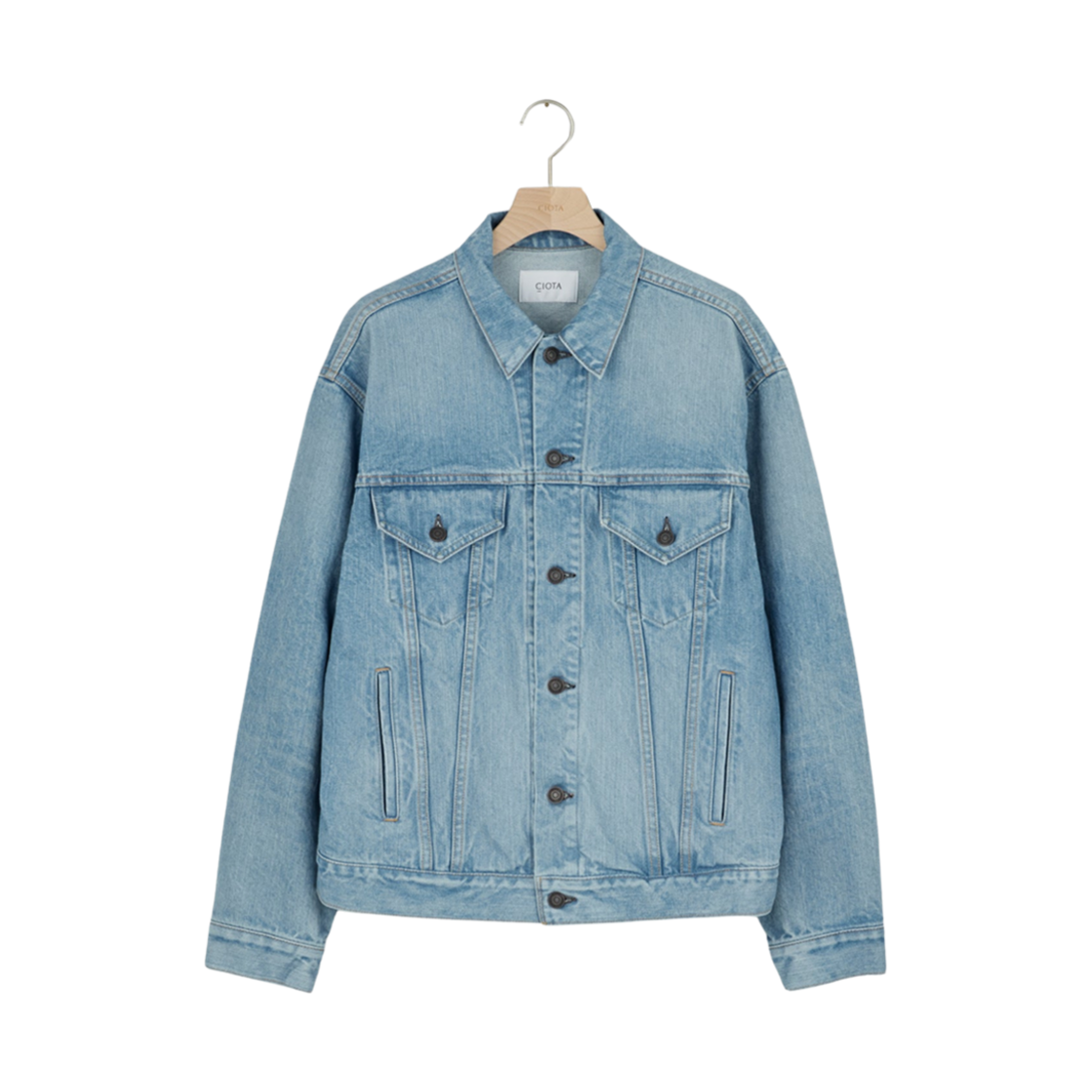 JKLM-106L Ciota 4 Pockets Denim Jacket Light Blue Damage