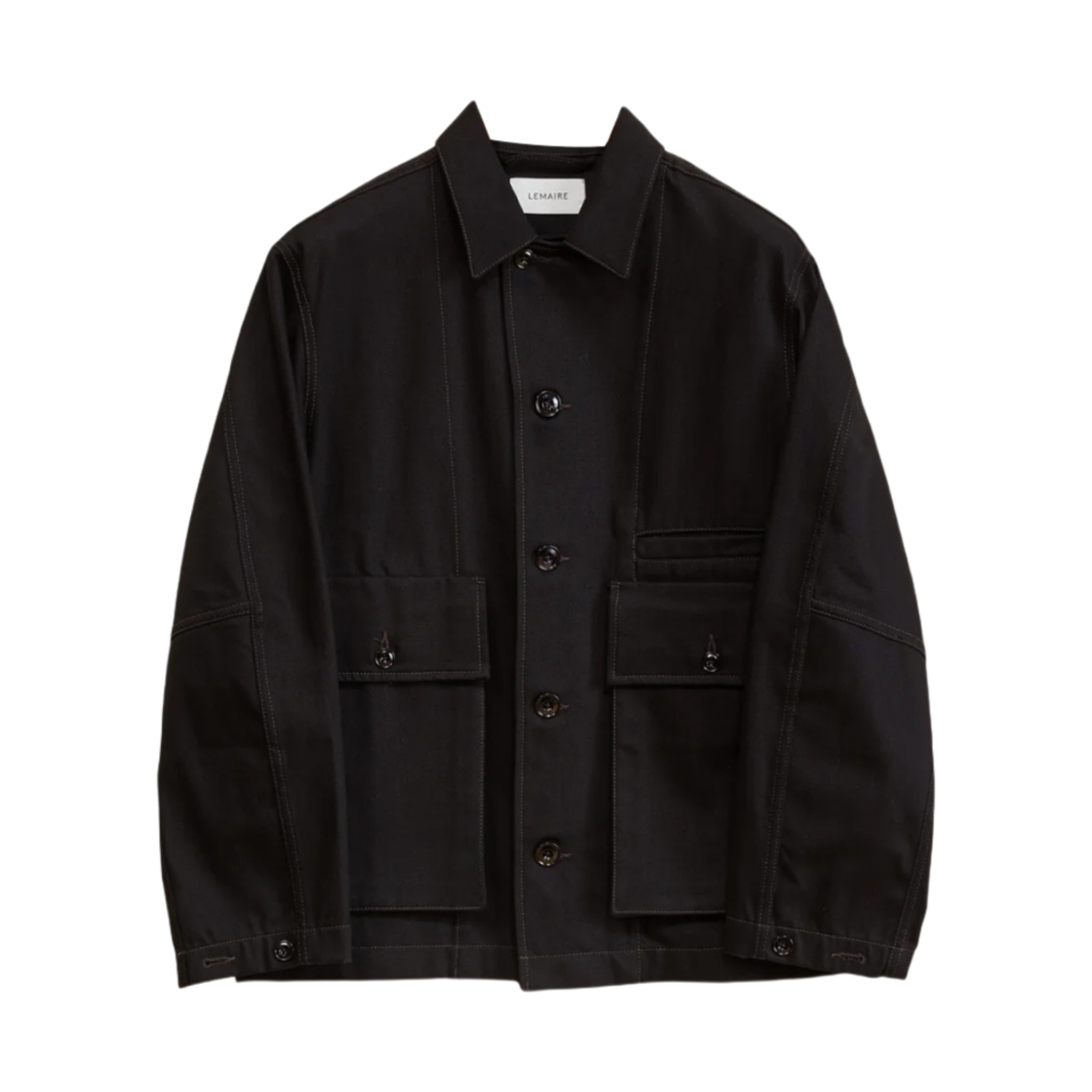 OW306-LD1000-999 Lemaire Boxy Jacket Black Denim