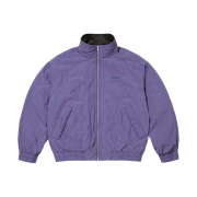 Supreme Leather Collar Utility Jacket Blue Plaid - 25SS