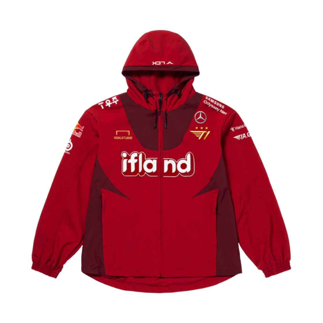 티원 2023 유니폼 월즈 자켓 레드(T1 2023 Uniform Worlds Jacket Red)