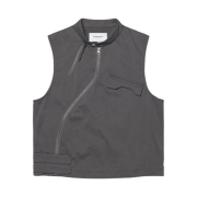 NOMANUAL Curved Vest Washed Gray