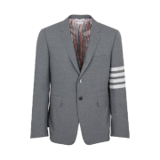 Thom Browne Wool 4-Bar Classic Sport Coat Medium Grey