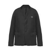 Prada Re-Nylon Single Breasted Jacket Black