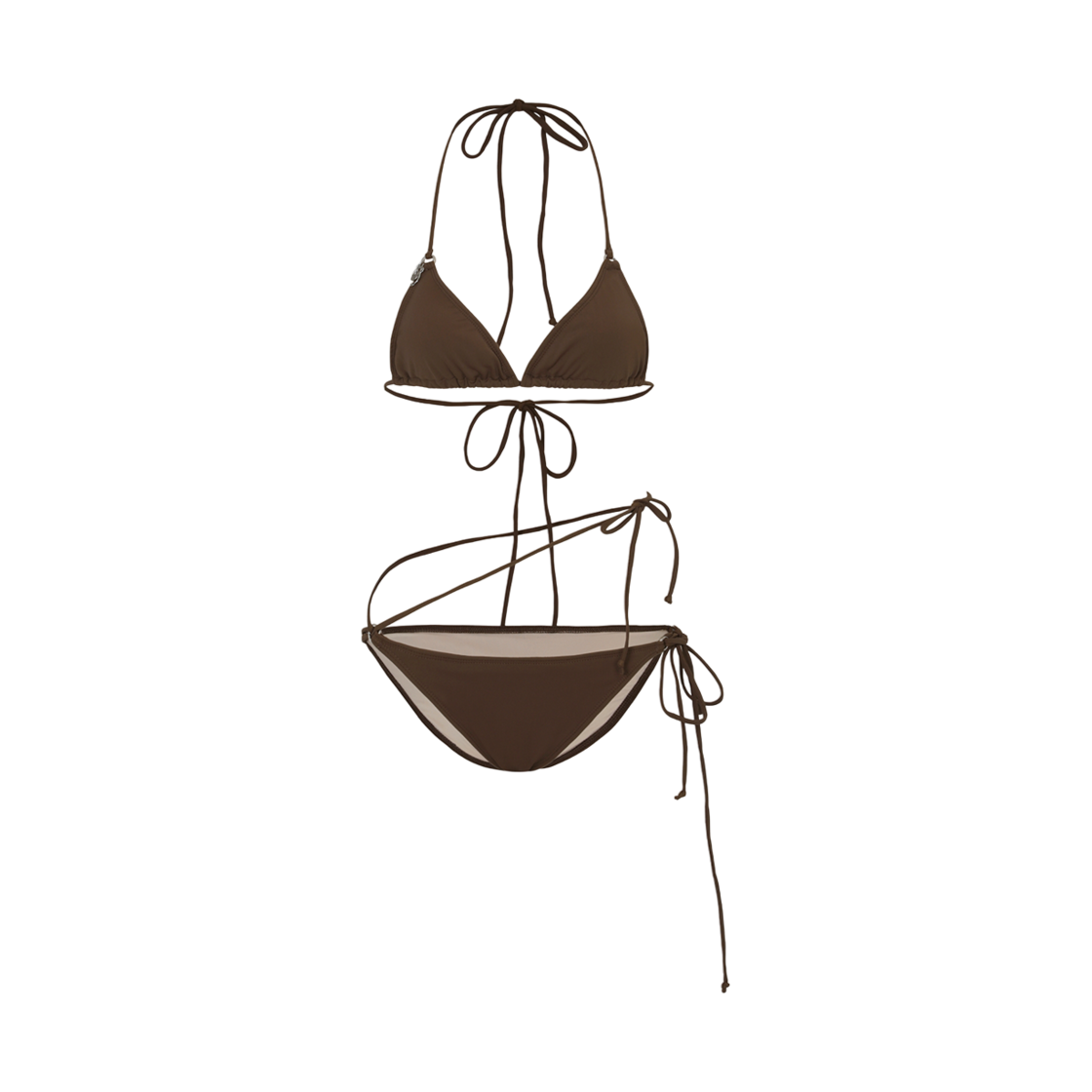 PP25HSSW01BR Pain or Pleasure Women Tina String Bikini Set brown - 대표 이미지 #1