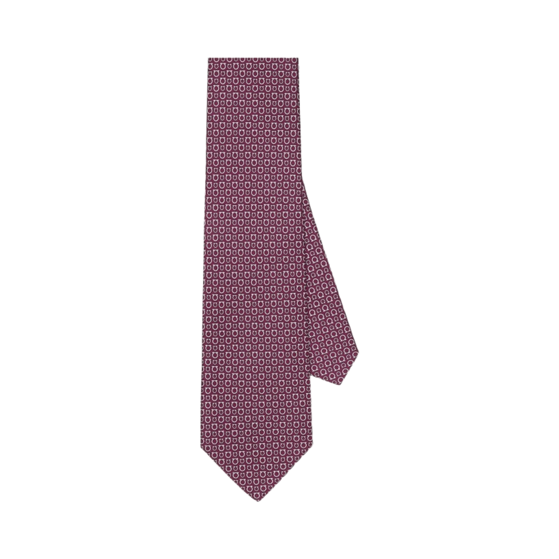 페라가모 간치니 프린트 실크 타이 베리 핑크(Ferragamo Gancini Print Silk Tie Berry Pink) - 1