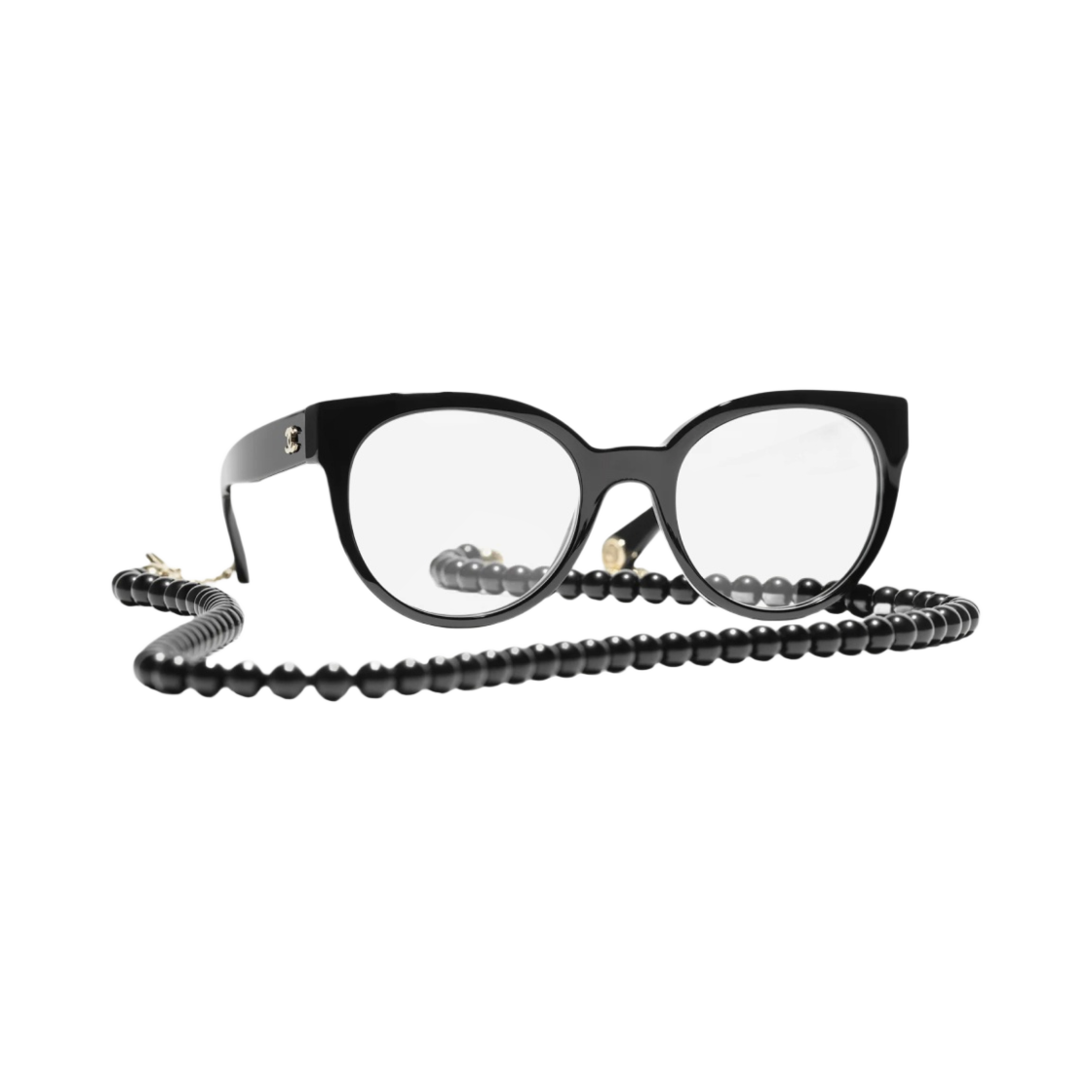 샤넬 버터플라이 프레임 아세테이트 글래스 펄 & 블랙(Chanel Butterfly Eyeglasses Acetate Glass Pearls & Black) - 2