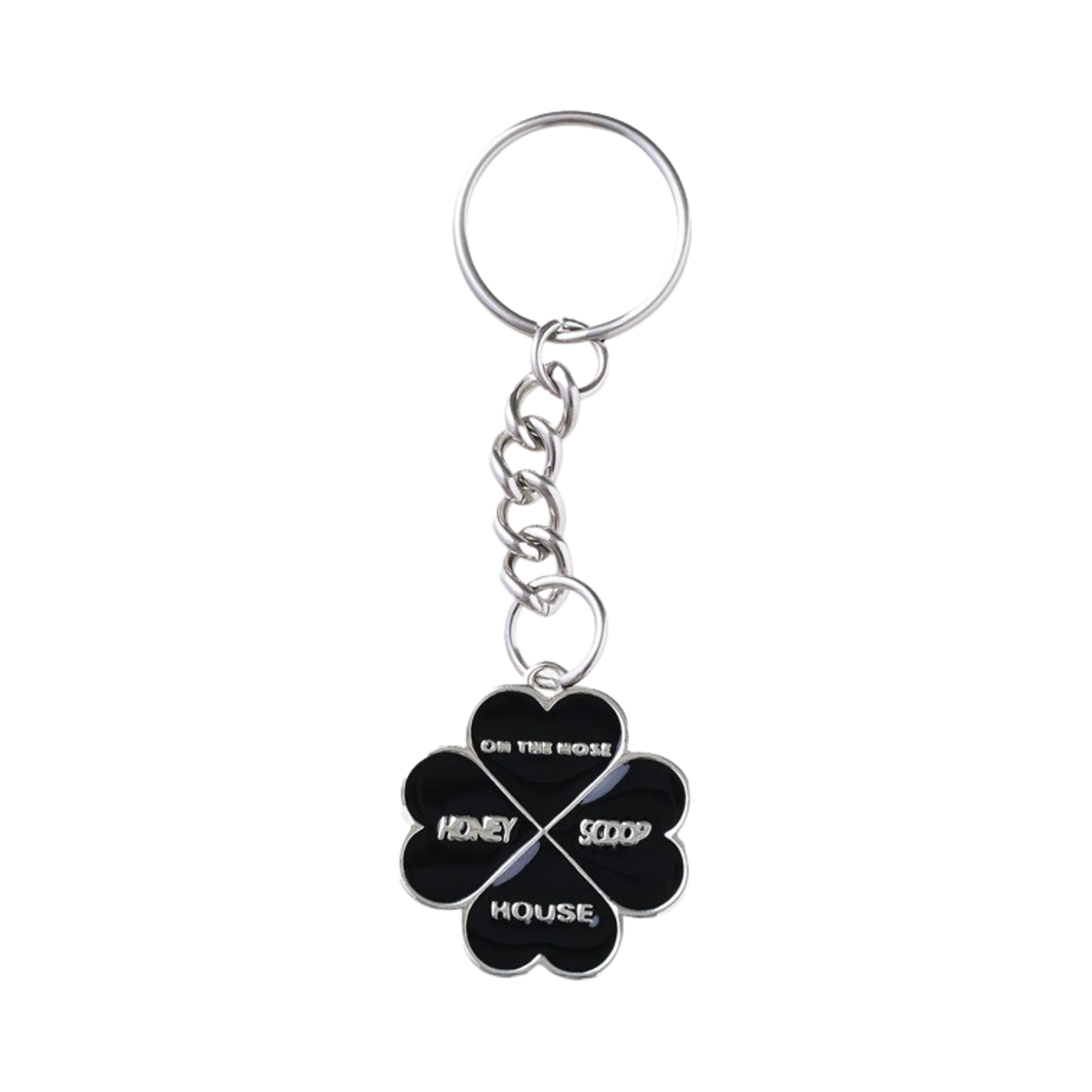 허니스쿱하우스 클로버 키링 블랙(Honey Scoop House Clover Keyring Black)