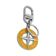 Dior x Stone Island Key Ring Palladium Finish Brass and Yellow Enamel