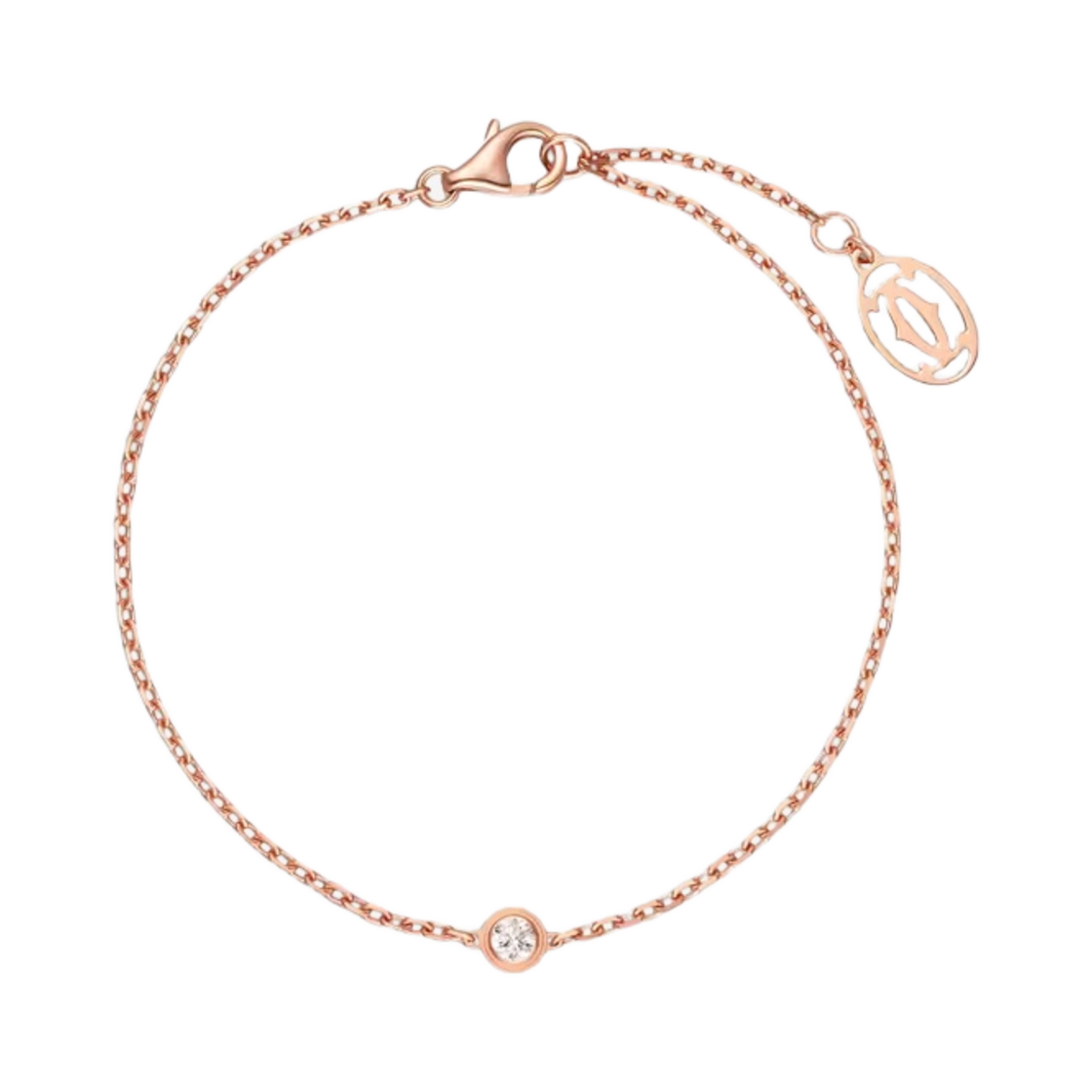 (W) 까르띠에 다무르 브레이슬릿 XS 로즈 골드 다이아몬드((W) Cartier D'Amour Bracelet XS Rose Gold Diamond)
