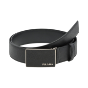 Prada Saffiano Leather Belt Black