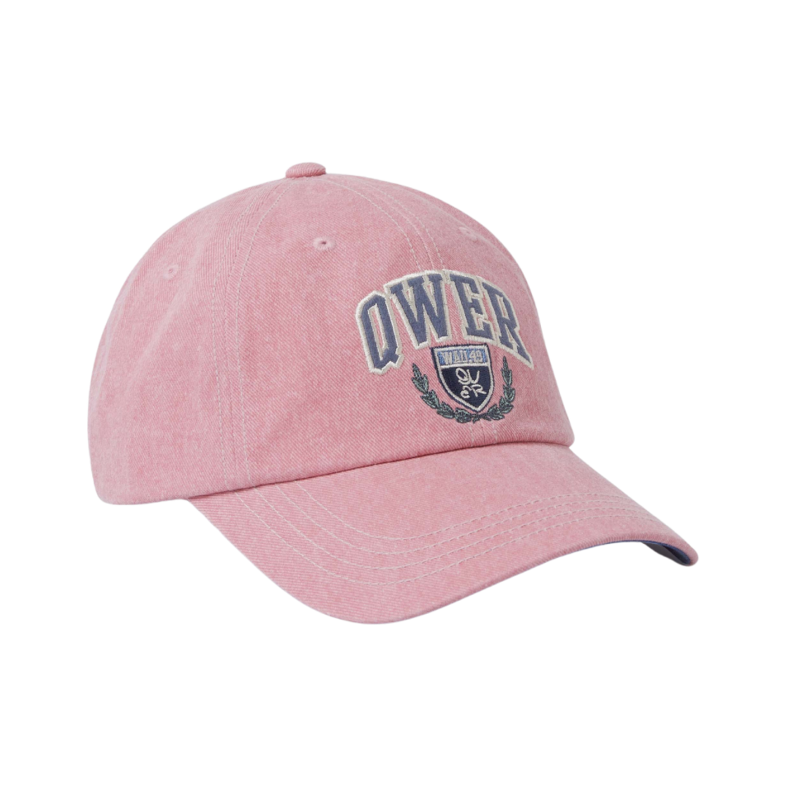 후아유 x QWER 워시드 볼캡 핑크(WHO.A.U x QWER Washed Ball Cap Pink)