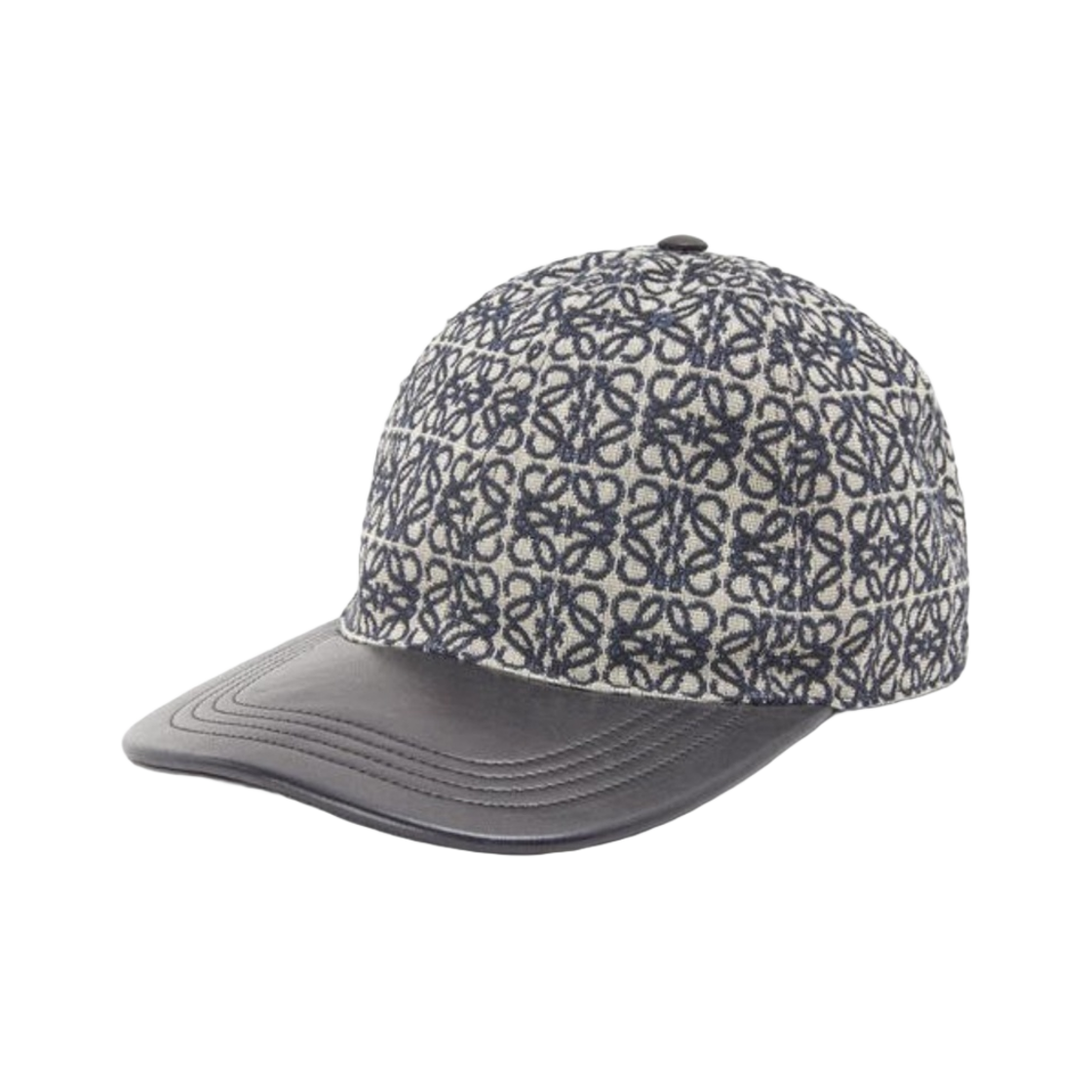 로에베 캡 아나그램 자카드 카프스킨 네이비 블랙(Loewe Cap in Anagram Jacquard Calfskin Navy Black) - 1