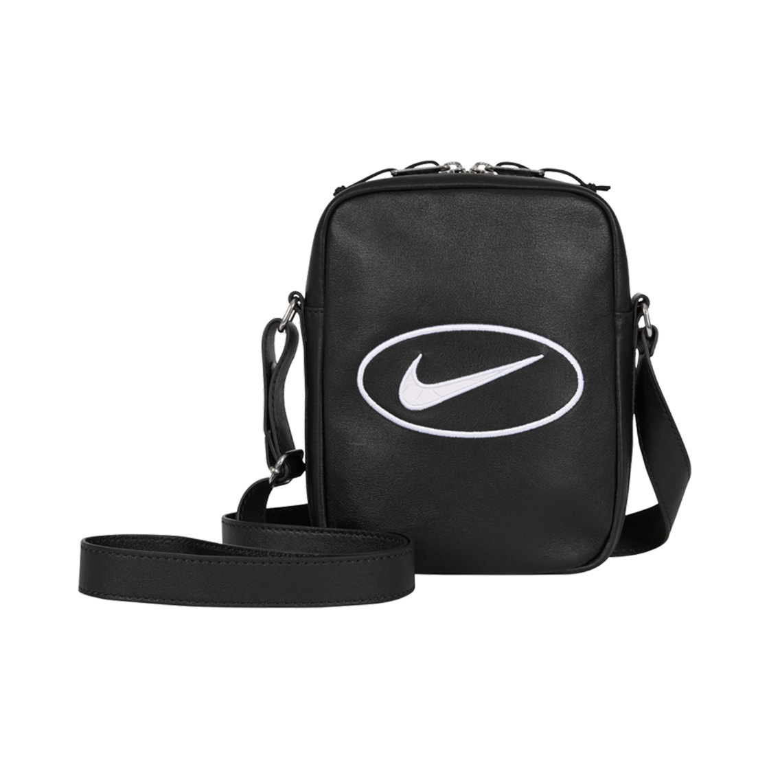 슈프림 x 나이키 레더 숄더백 블랙 - 25SS(Supreme x Nike Leather Shoulder Bag Black - 25SS)