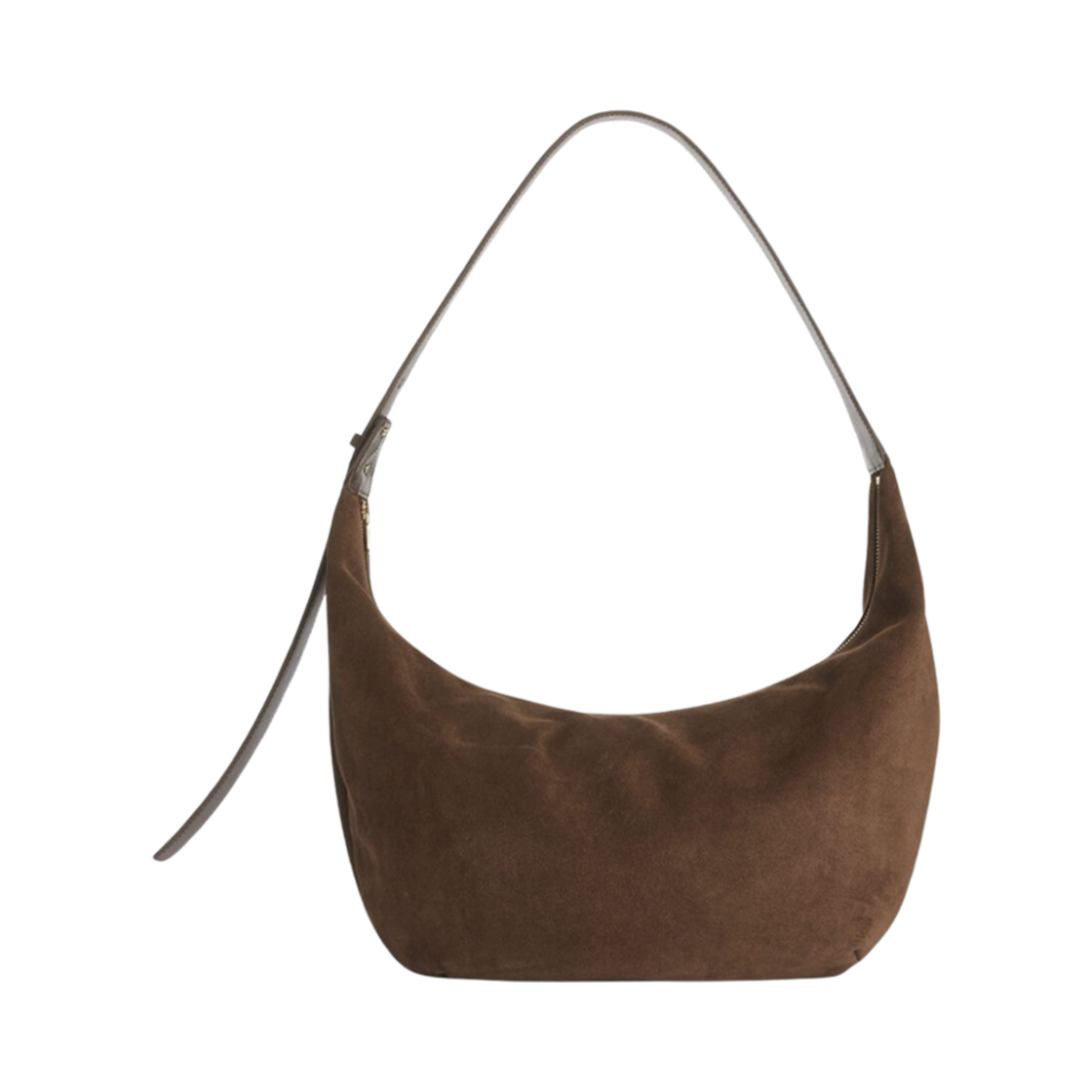 1206878-001 Arket Curved Suede Bag Brown