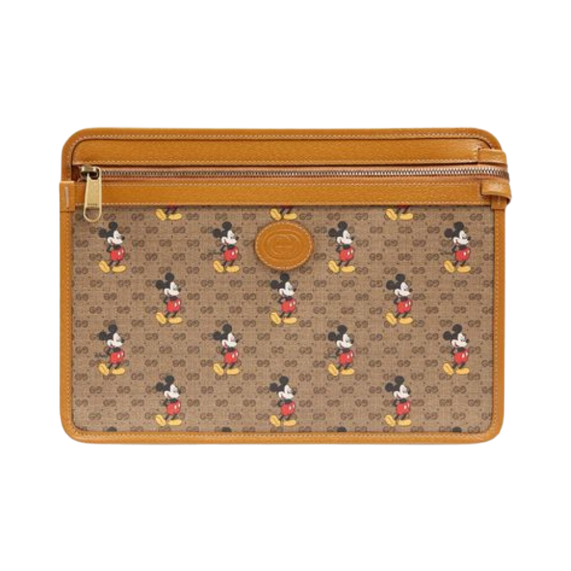 602552-HWUBM-8559 Gucci x Disney Mickey Mouse Mini GG Supreme Pouch Beige