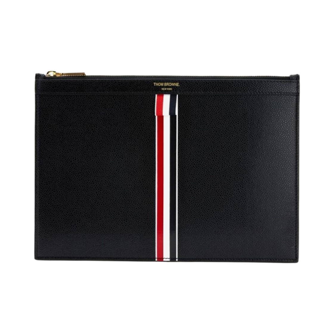 MAC052A-00198-001 Thom Browne Intarsia Stripe Clutch Black