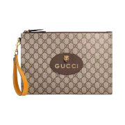 Gucci Neo Vintage GG Supreme Pouch Beige Ebony
