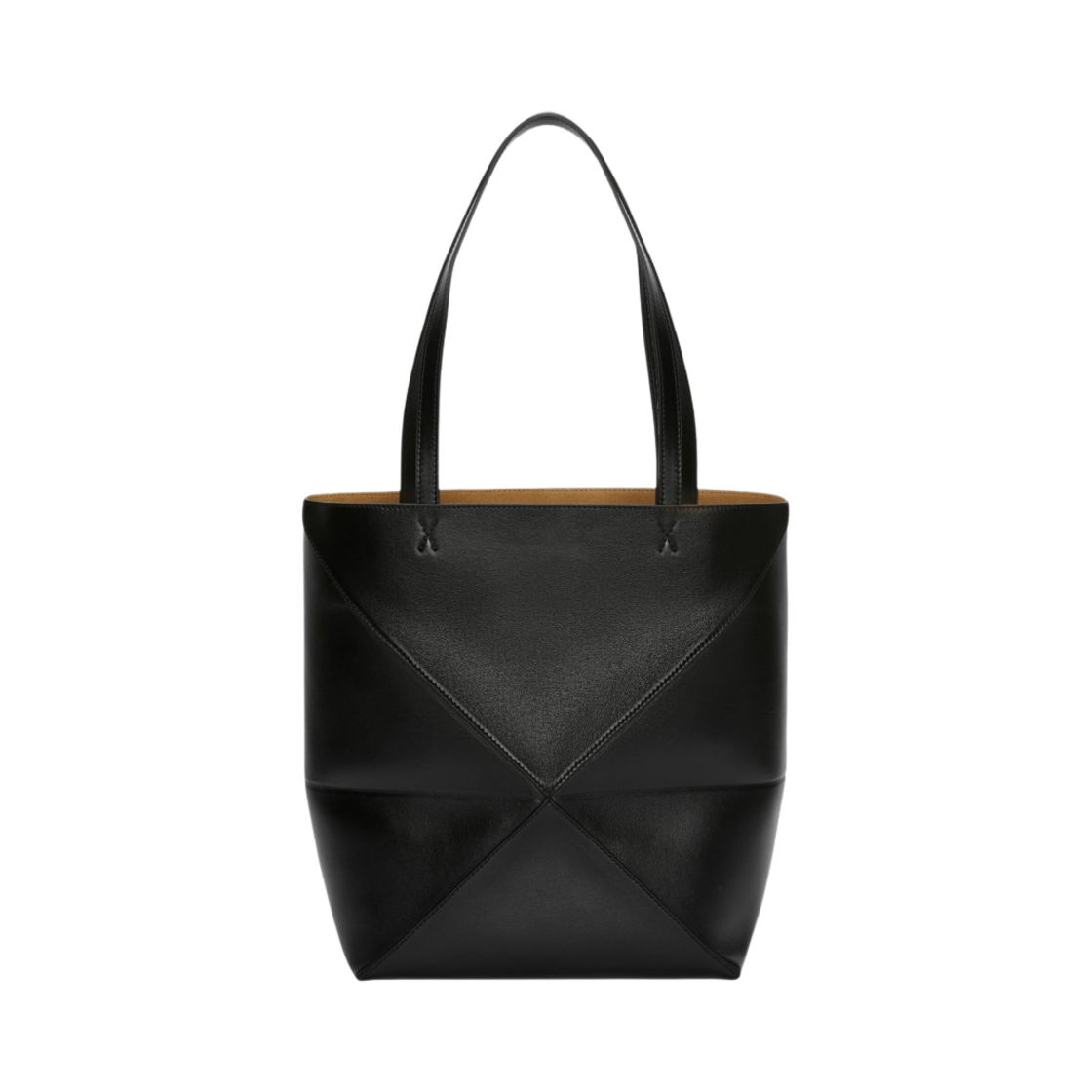 로에베 미디움 퍼즐 폴드 토트백 샤이니 카프스킨 블랙(Loewe Medium Puzzle Fold Tote Bag in Shiny Calfskin Black) - 3