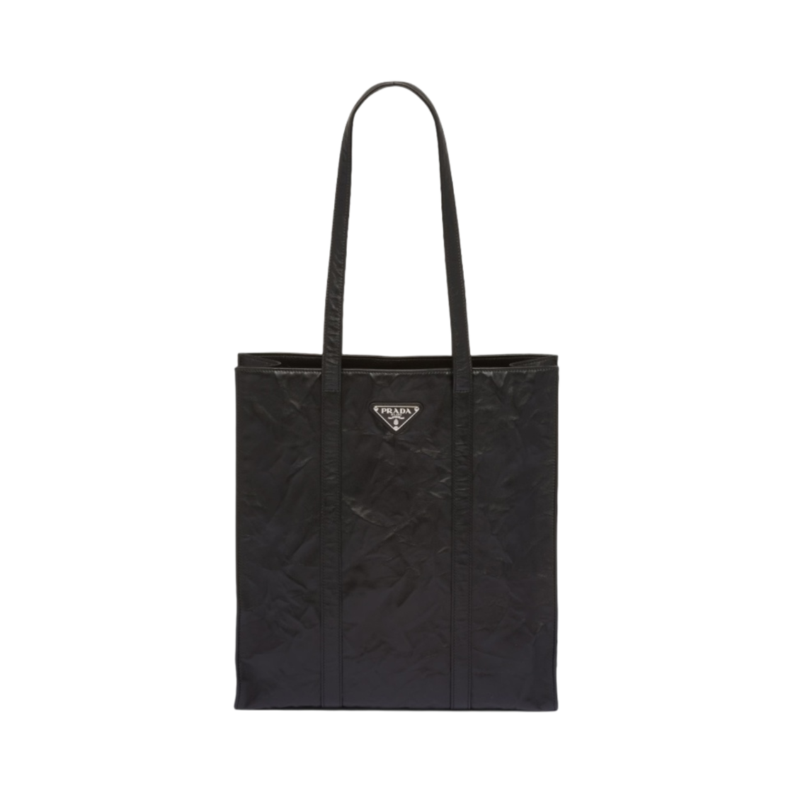 프라다 스몰 앤티크 나파 레더 토트 블랙