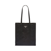 Prada Small Antique Nappa Leather Tote Black