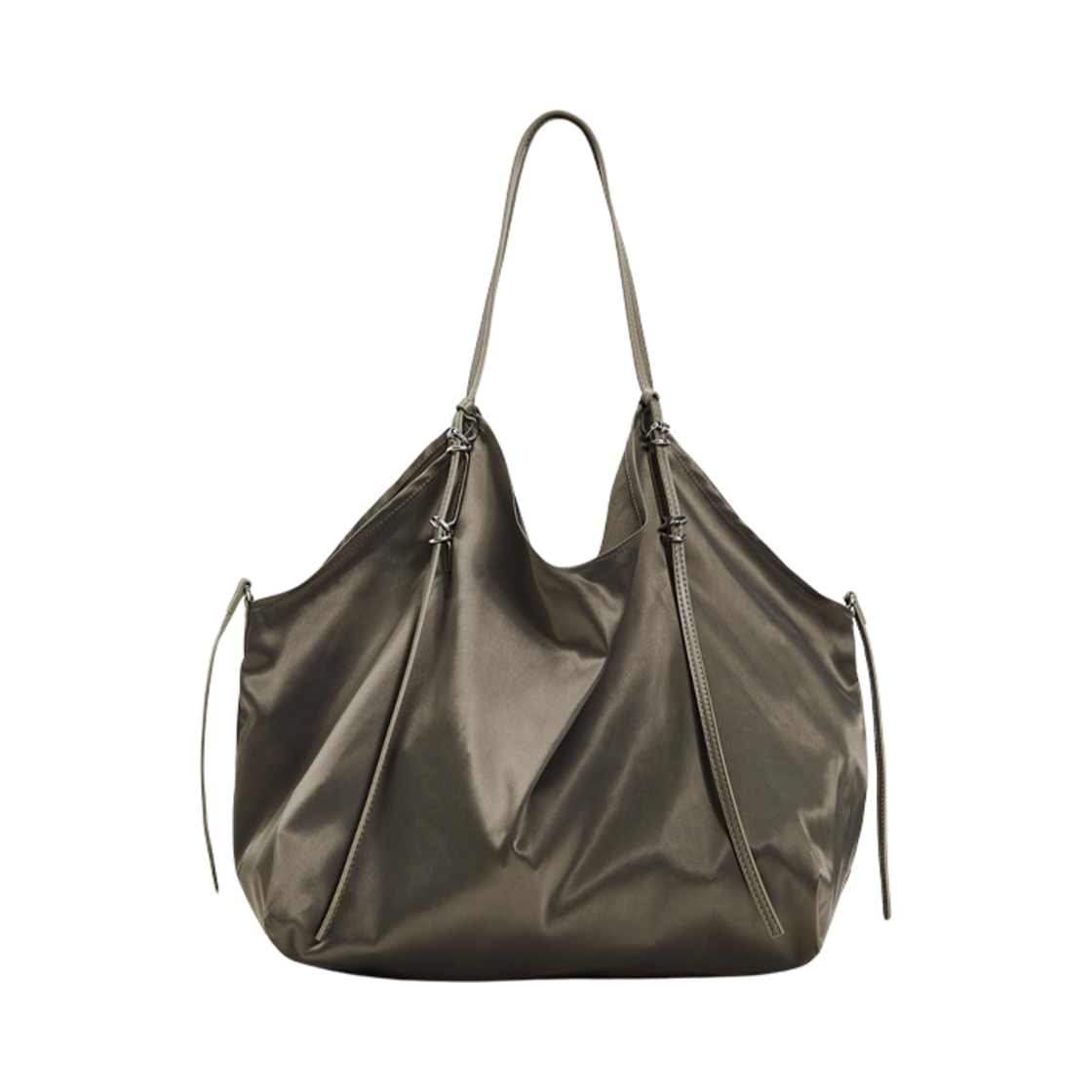 6059/6061/310/802 Zara Satin Effect Tote Bag Grey