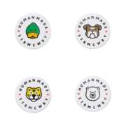 Human Made Animal Badge Set Small White (4 Pack)