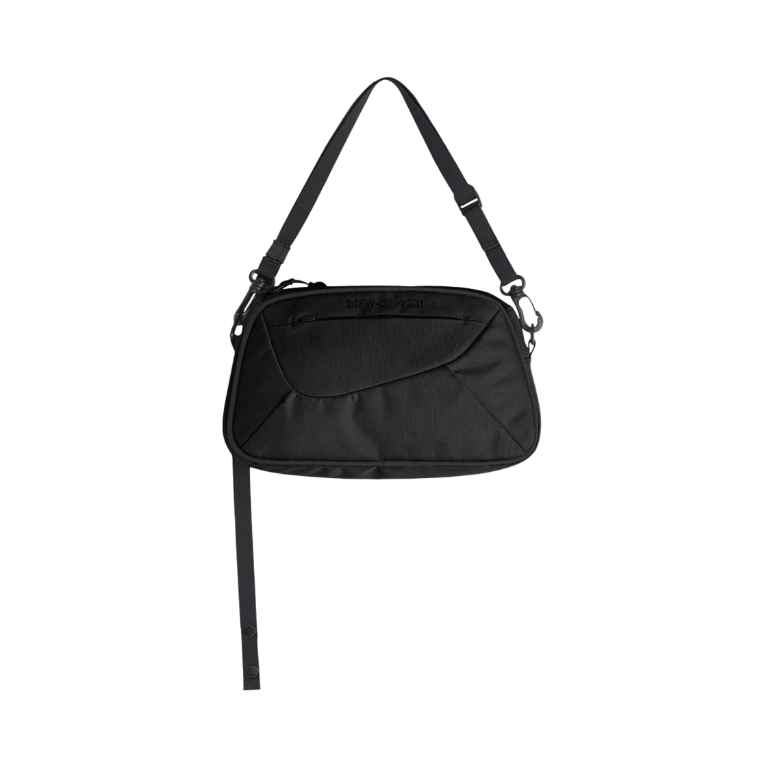 오호스 트래피조이드 나일론 호보 백 블랙(OJOS Trapezoid Nylon Hobo Bag Black)
