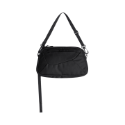 OJOS Trapezoid Nylon Hobo Bag Black