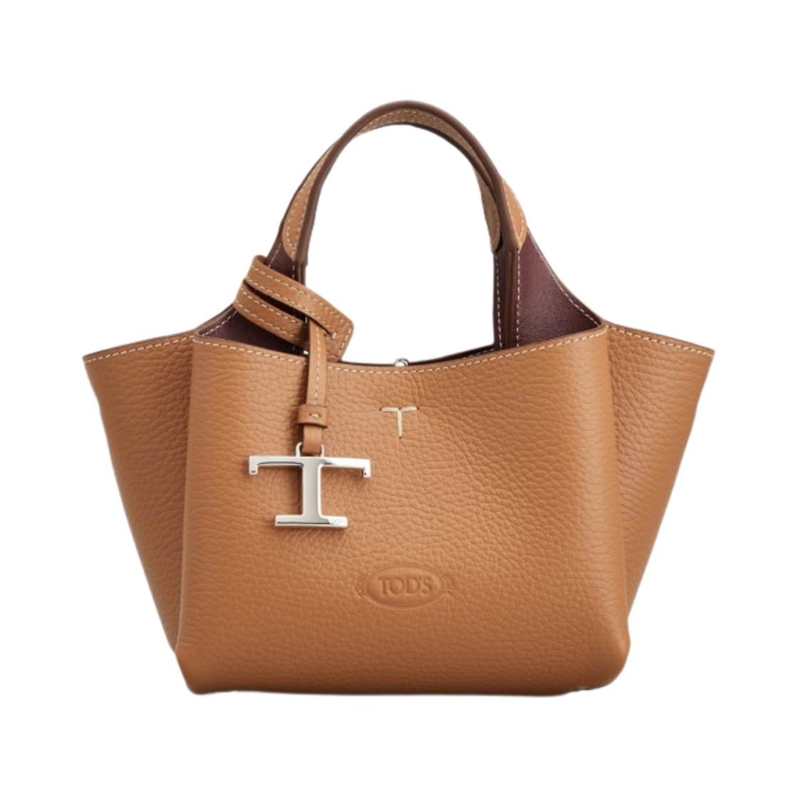 XBWAPAFL000QRI9P13 Tod's Bag in Leather Micro Brown Burgundy