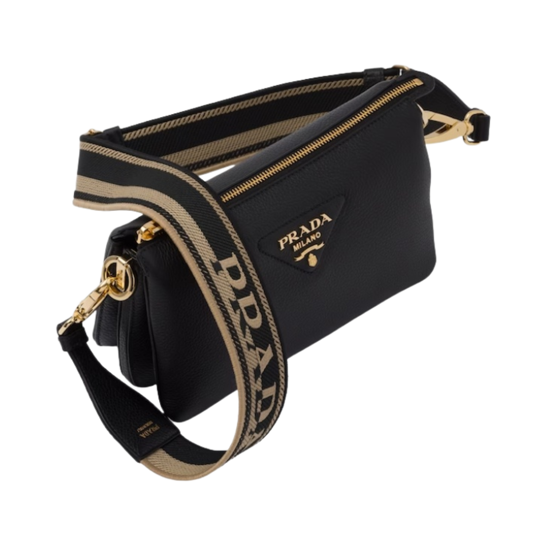 프라다 레더 숄더백 블랙(Prada Leather Shoulder Bag Black) - 2