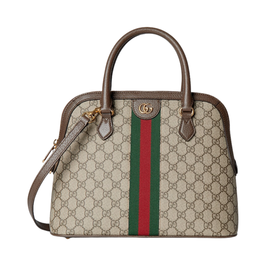 795258-96IWG-8745 Gucci Ophidia Medium Top Handle Bag Beige Ebony