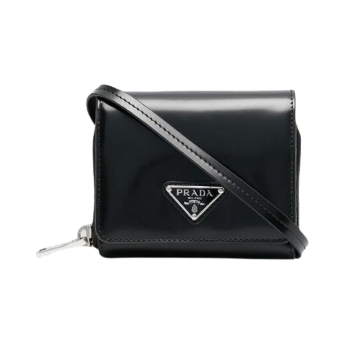 1MR031-ZO6-F0002 Prada Spazzolato Shoulder Bag Black