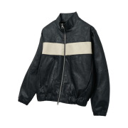 TNGT Fake Leather Blouson Black