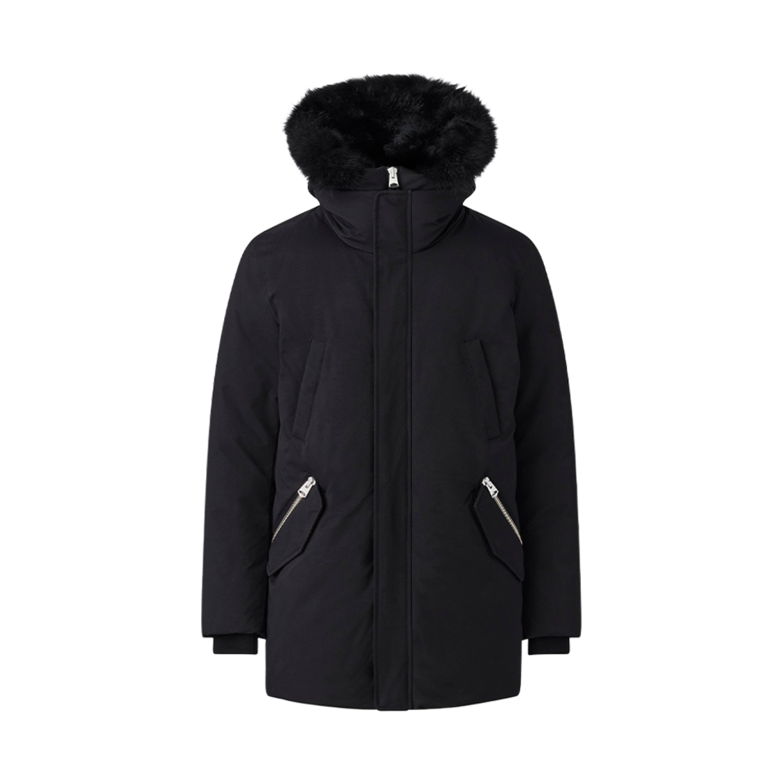 EDWARD-SH Mackage Edward 2-In-1 Down Parka With Hooded Bib And Detachable Sheepskin Collar Black