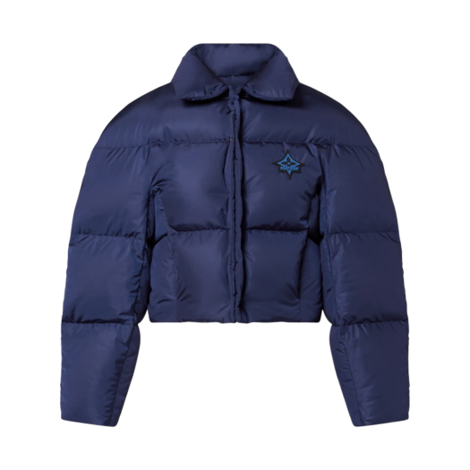 (W) Louis Vuitton Ridge Front Puffer Jacket Blue