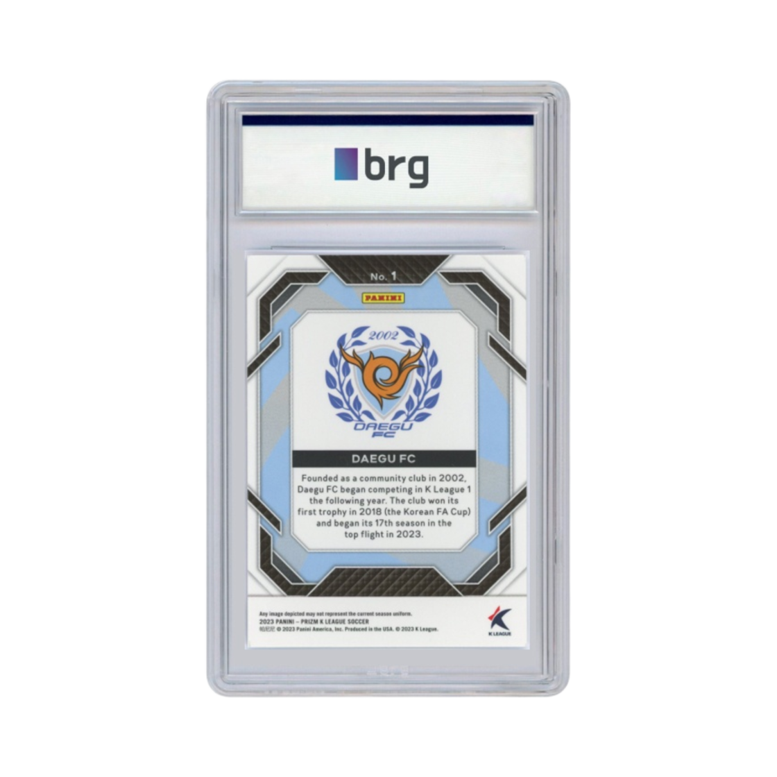 파니니 프리즘 K 리그 #1 대구 FC 팀 로고 축구 카드 2023(Panini Prizm K League #1 Daegu FC Team Logo Soccer Card 2023) - 2