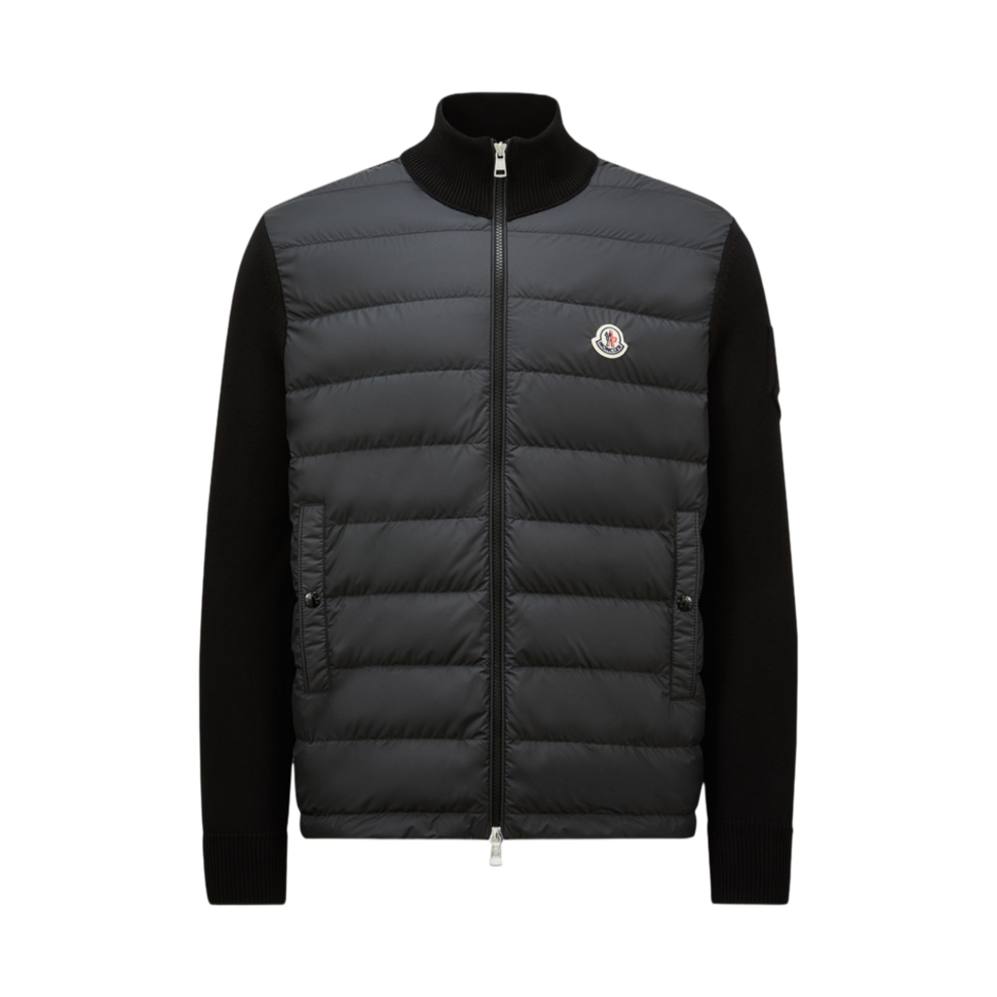 몽클레어 패딩 코튼 집업 가디건 블랙 - 25SS(Moncler Padded Cotton Zip Up Cardigan Black - 25SS)