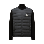 Moncler Padded Cotton Zip Up Cardigan Black - 25SS