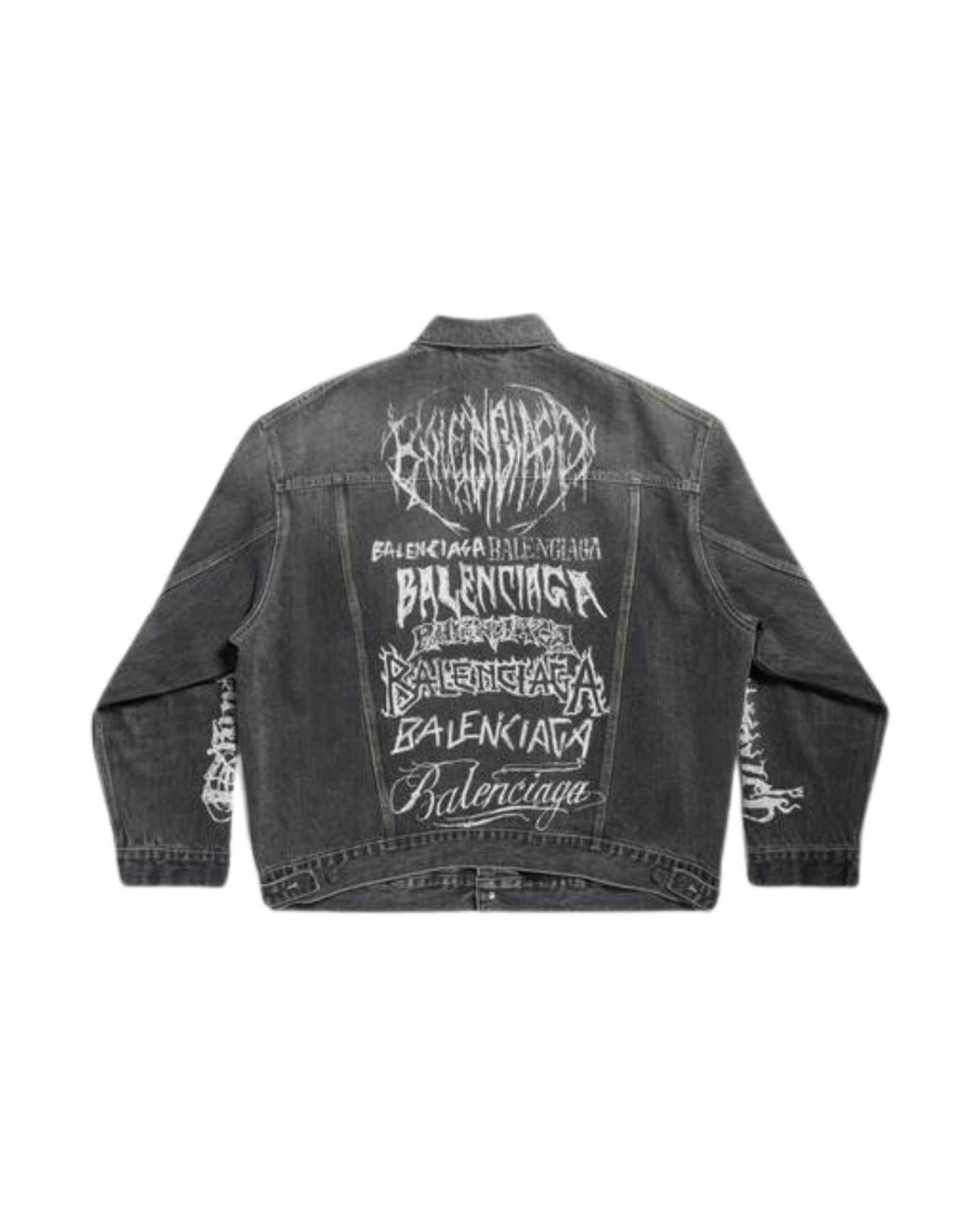 발렌시아가 DIY 메탈 라지 핏 자켓 블랙(Balenciaga DIY Metal Large Fit Jacket in Black) - 2