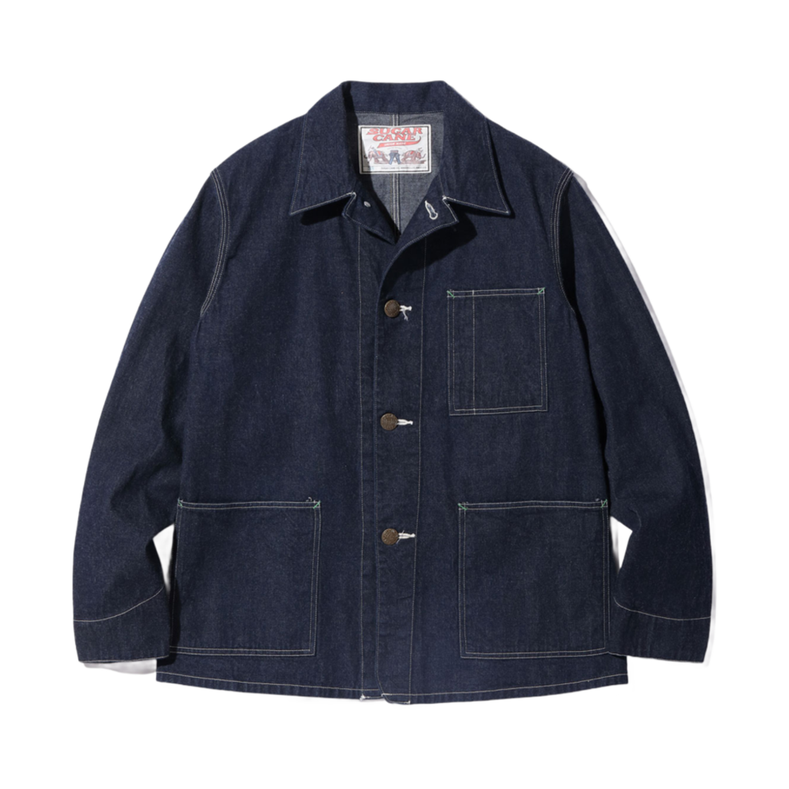SC15503 Sugar Cane Fiction Romance 11 oz. Blue Denim 1920's Work Coat One Wash