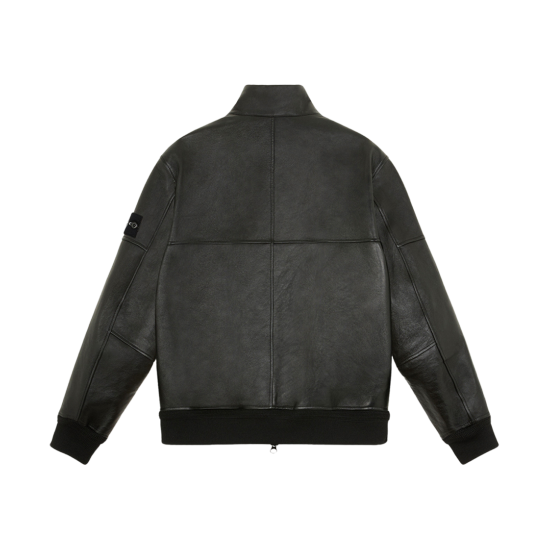 스톤 아일랜드 00398 메탈 라미나 레더 바이커 자켓 위드 메모리