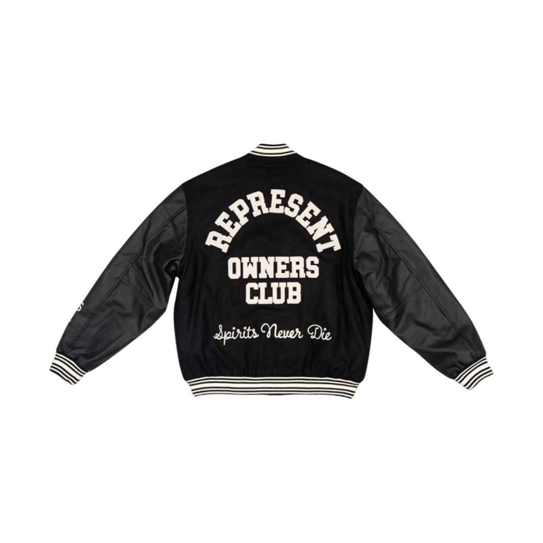 리프레젠트 오너스 클럽 바시티 자켓 블랙(Represent Owners Club Varsity Jacket Black)