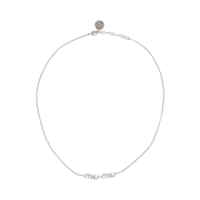 (W) Miu Miu Crystal Metal Necklace Steel Crystal