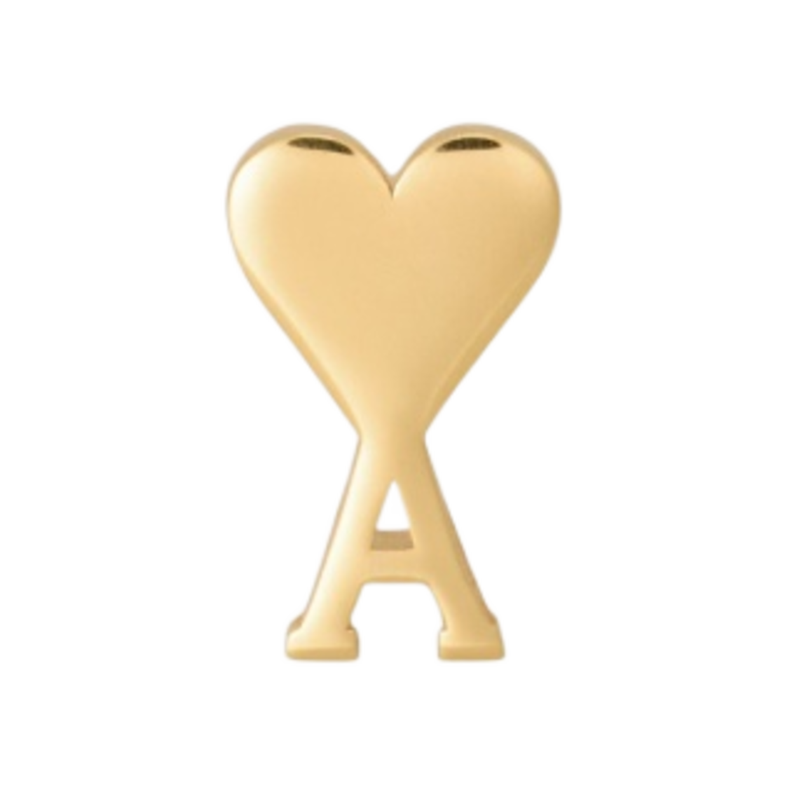 아미 하트 로고 스터드 골드 플레이트 브래스 이어링 골드 (낱개)(AMI de Coeur Stud Gold Plated Brass Earring Gold (Single)) - 1