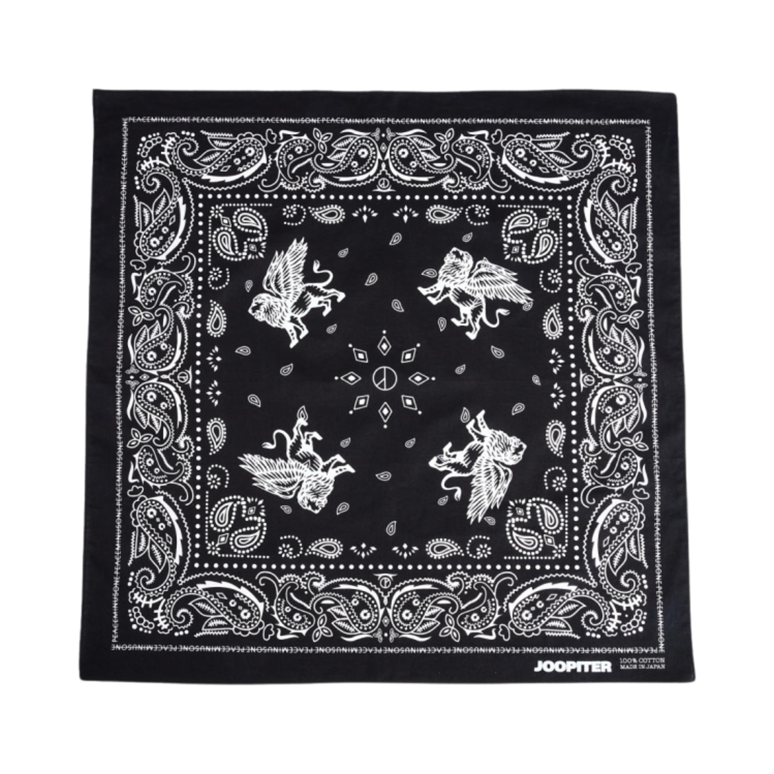 피스마이너스원 x 주피터 반다나 블랙(Peaceminusone x Joopiter Bandana Black)