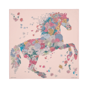 (W) Hermes Robe Legere Scarf 90 Rose Hortensia Bleu Vert