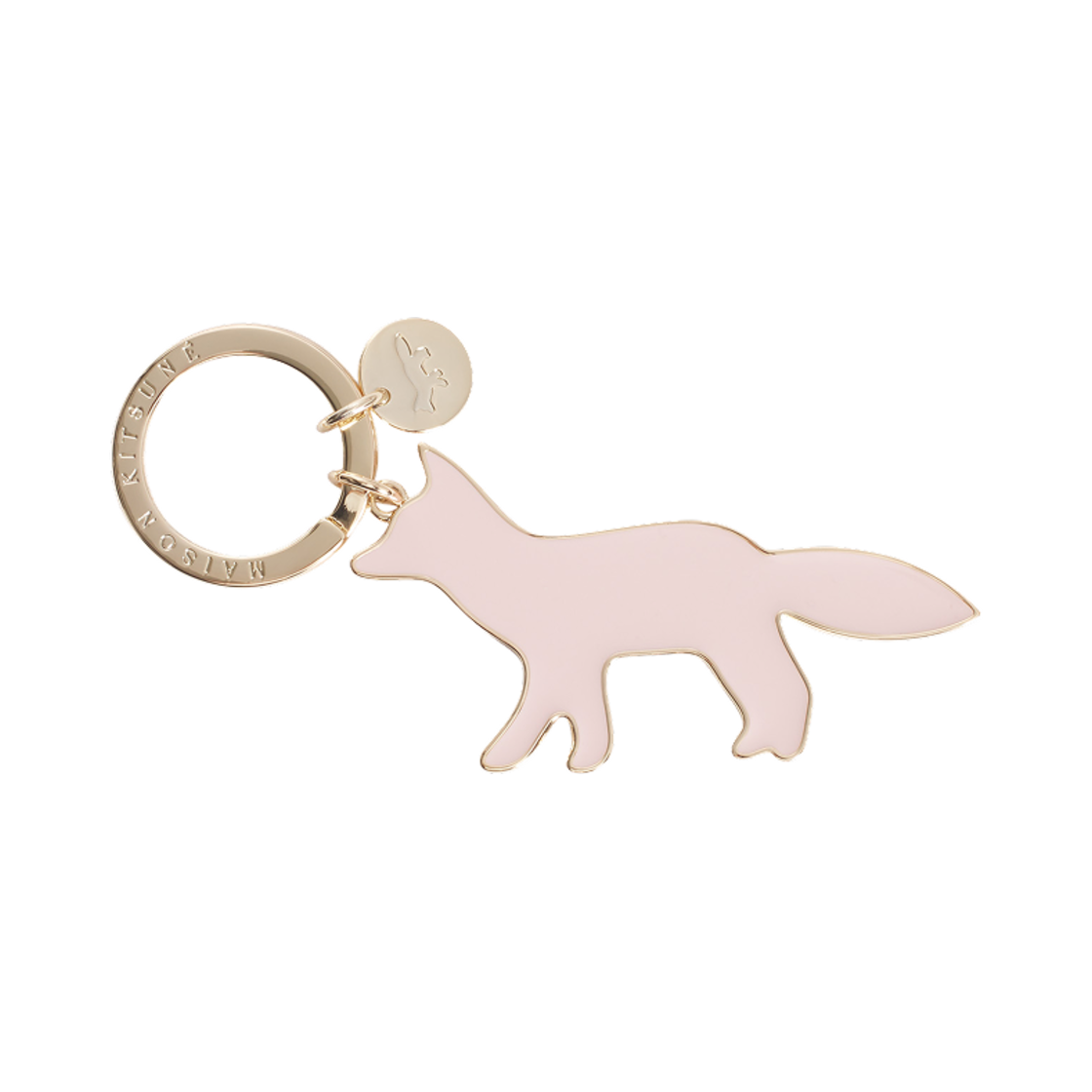 OW06901AM1002-0140 Maison Kitsune Profile Fox Keyring Rosewater