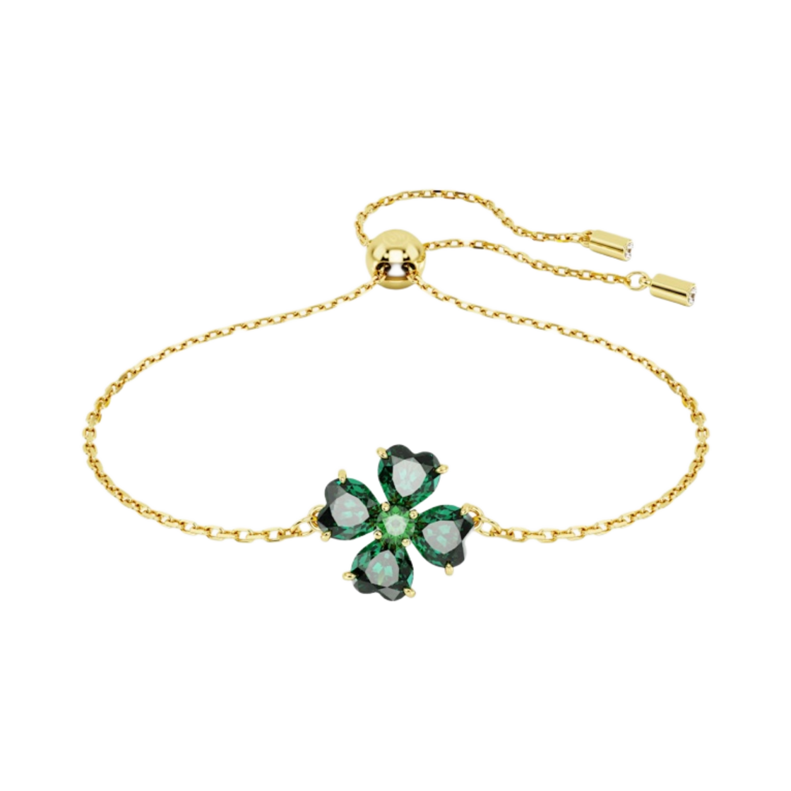 (W) 스와로브스키 이딜리아 브레이슬릿 그린 골드 플래팅((W) Swarovski Idyllia Bracelet Green Gold Tone Plated)