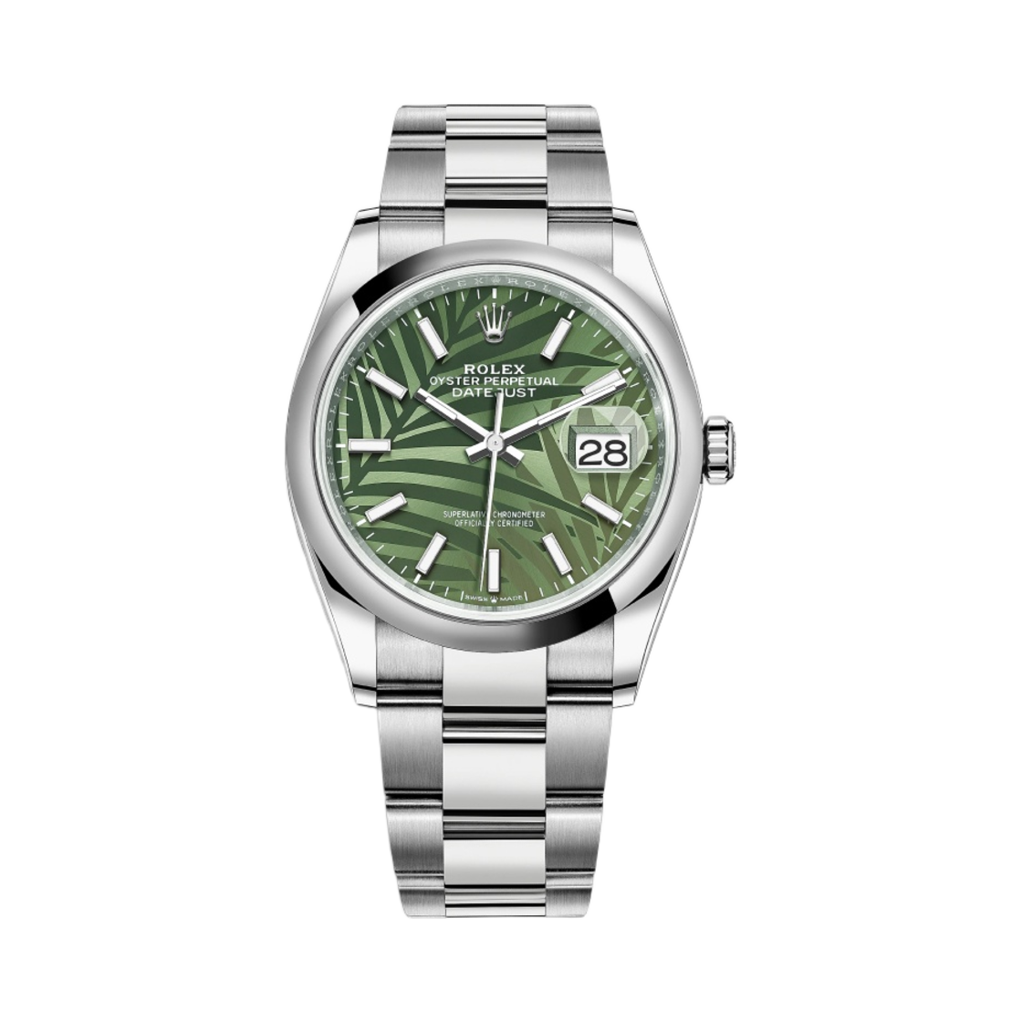 롤렉스 데이트저스트 36mm 126200 팜 모티프 올리브 그린 오이스터(Rolex Datejust 36mm 126200 Palm Motif Olive Green Oyster) - 1